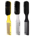 FX-HT57 Men's Double-Side Hair Cutting Sweeping Comb Soft Nylon Fur Salon Beard Cleaning Tool Dual Purpose Styling Cleaning Comb