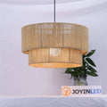 Creative Hand-woven Hemp Rope Braided Led Pendant Lamp Japanese Style for Living Room Bedroom Dining Room Home Decorative Lights