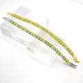 Fashion Bracelet Green Yellow Rotatable Bead Bracelet Yellow Stainless Steel Bangle Jewelry