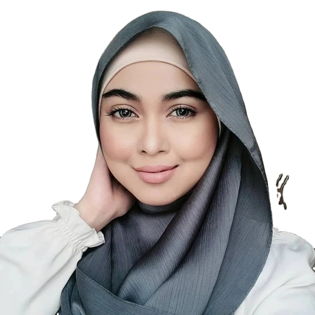 Wanyi Hijab Scarf New Design 2024 Spring Autumn Hot Selling Arab Muslim Woman Malaysia Crinkle Satin Breathable Lightweight MegaBDM