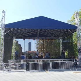 Wall Ground Support Aluminium Event Stage System With Roof Trusses System for Led Displays Events Concert Truss