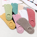 Wholesale Custom Cotton Two-Toe Ankle Socks for Women Anti-Slip Compression with Logo on Cuff Horseshoe Toe Separation Stockings