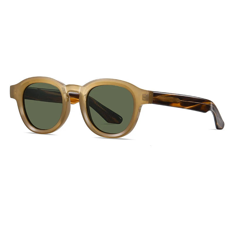 Retro Anti Blue Light Anti-radiation and Sun Protection for Round Face Sunglasses Acetate Polarized Sunglasses
