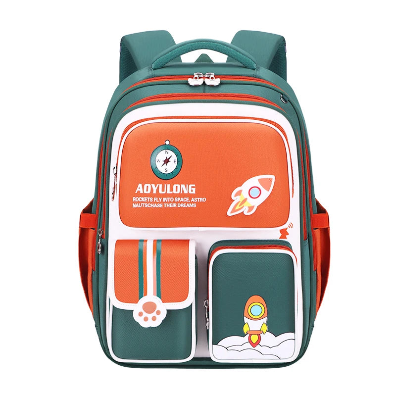 New Fashion Trend Student Schoolbag 1-6 Grade Multi-layer Easy Storage ridge protection Portable Backpack