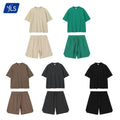 YLS Plus Size Mens Summer Casual Jogging Shorts Set Quick Dry Breathable Two-Piece Tracksuit
