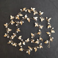 SLBRIDAL Handmade 3 Colors 1M Length Alloy Leaf Pearls Long Bridal Hair Vine Hairband Bridal Headband Women Girls Hair Jewelry