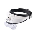 1X 1.5X 2X 2.5X 3.5X 5 Lens Headband Magnifier Head Mount Magnifying Glass with LED Light for Jewelry Loupe and Watch Repair