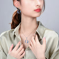 OEM Luxury 925 Sterling Silver Women's Fine Jewelry Set Gold Plated Earrings and Necklaces for Party or Gift