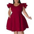 XL-5XL Large Wholesale European and American Women's Multi-color Large Swing Dresses