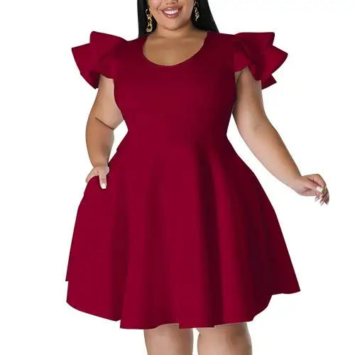 XL-5XL Large Wholesale European and American Women's Multi-color Large Swing Dresses