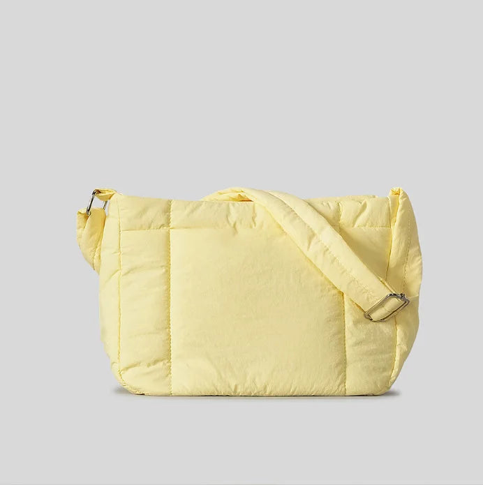 Waterproof Quilted Tote Bag Large Carryall Puffer Shoulder Bag Lightweight Padding Nylon Bag
