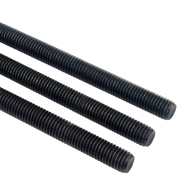 M6 M8 M10 M12 M14 M16 Full Tooth Thread through Wire Screw Rod 8.8 Level Zinc Finish Steel Material Black Ceiling Screw