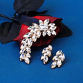 Miallo 3Pcs/set Rhinestone Hair Clip Earring Set Fashion Bobby Pins Wedding Bridal Temperament Hair Jewelry Set