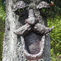 Resin Tree Face Figurine Whimsical Design & Mythical Creature Artistry Hand-painted Garden Decorative Outdoor Ornaments