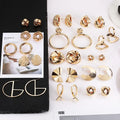 G335 Fashion Classic Gold Color Twisted Love Knot Stud Earrings Simple Geometric Women Studs Earrings