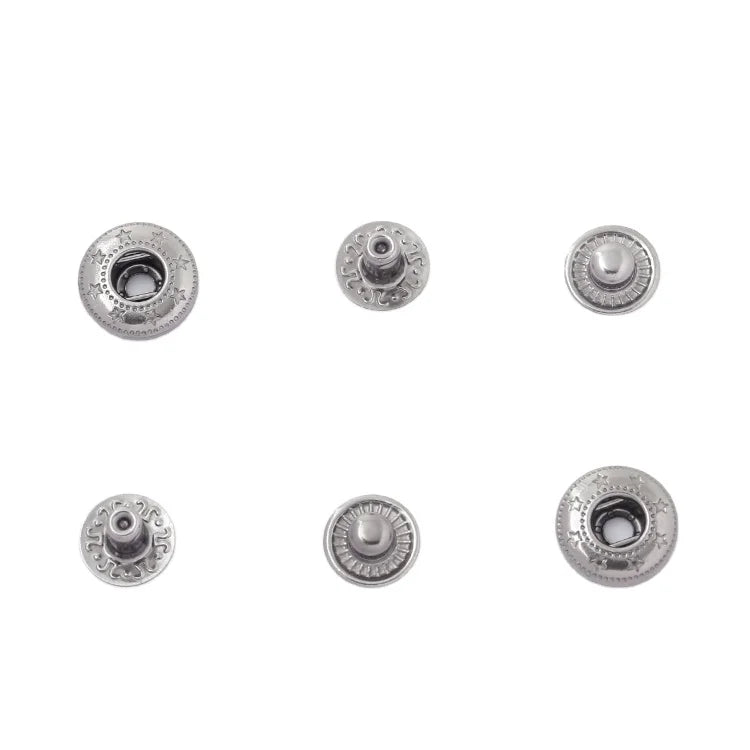 Garment Accessories Silver Metal Press Snap Button Bump Buckle Snap Buckle Blouse Button