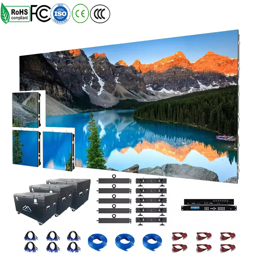 HD 3840HZ Outdoor Magnetic Suction Rental LED Display 500x500mm IP65 Rating for Retail Stores and Wayfinding