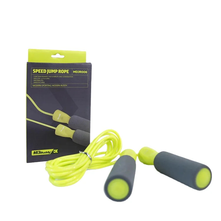 MDBuddy PVC PP NBR Jump Rope High-quality Durable Exercise Accessory with Foam Handle