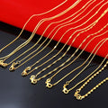 18K Colorfast 45cm Gold/Rose Gold Cross Box Chain DIY Necklace Pendant Chain Water Wave Twisted Chain Jewelry Accessories
