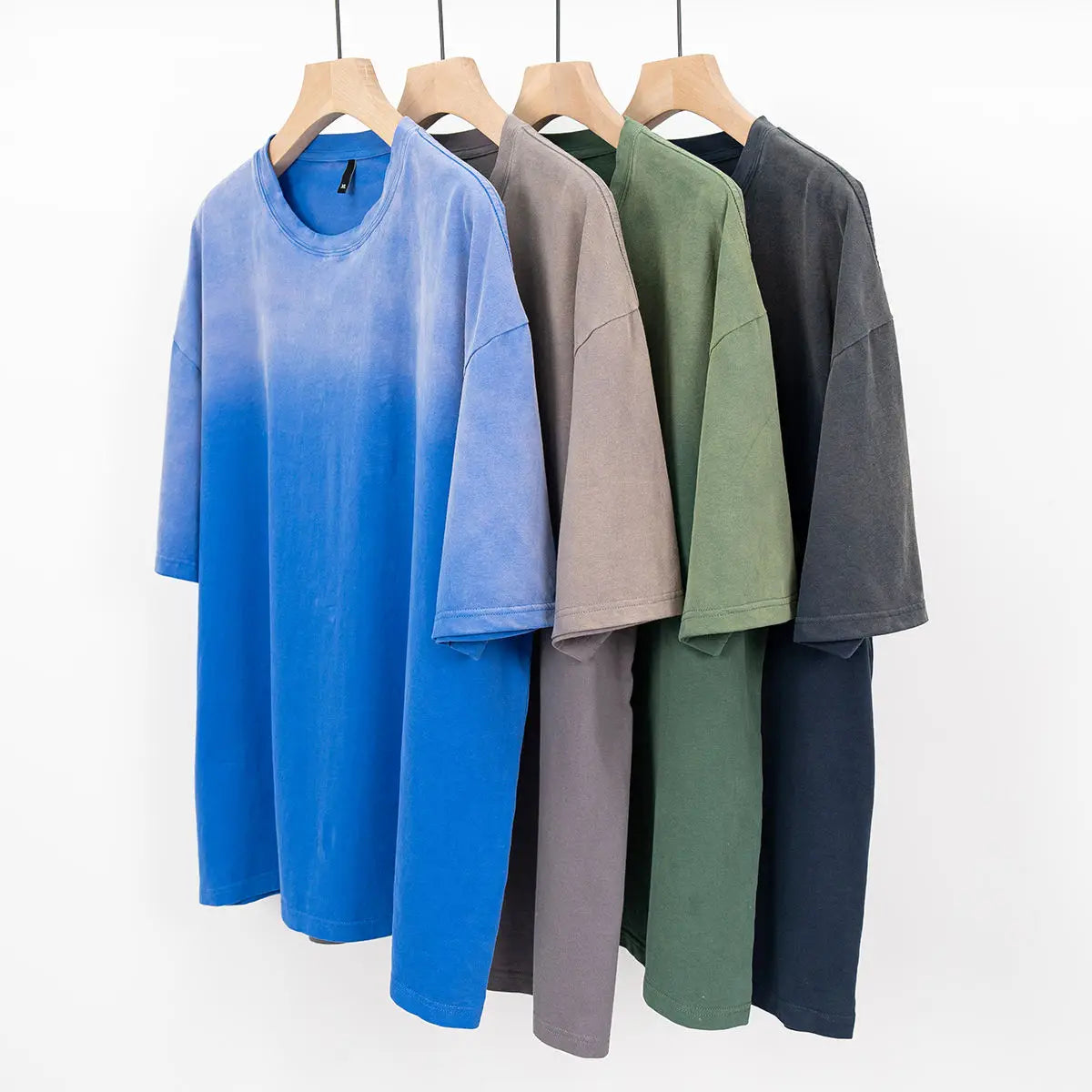Yunyou 230 Gsm Custom Heavyweight Double Layer Dtg Print Boxy Floaty Oversized Fit Distressed Men Shirt Men Tee