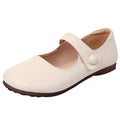 Summer new pumps single shoes  flat cowhide round scalp shoes casual soft soles versatile comfortable sandals women's shoes