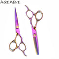 Professional Hairdressing Scissors 5.5'' 6" AQIABI Japan Steel Cutting Scissors Thinning Shears Barber Shop Hair Scissors A9001