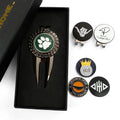 Luxury Manufacturer Gold Silver Metal Stainless Steel Golf Ball Marker Divot Repair Tool Custom logo