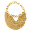 Handmade Metal Gold Fringe Chain for Ladies High Heels Decoration Removable Ornament DIY Shoes Accessories