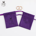 Purple Suede Jewelry Packaging Drawstring Pouch  Personalized Jewelry Packaging Bags With Logo Custom