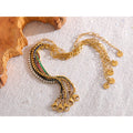 JINYOU 1306 Chic Thin Stainless Steel Chain Colorful Cubic Zirconia Bracelet Bangle 18K Gold Plated Exquisite Trendy Jewelry