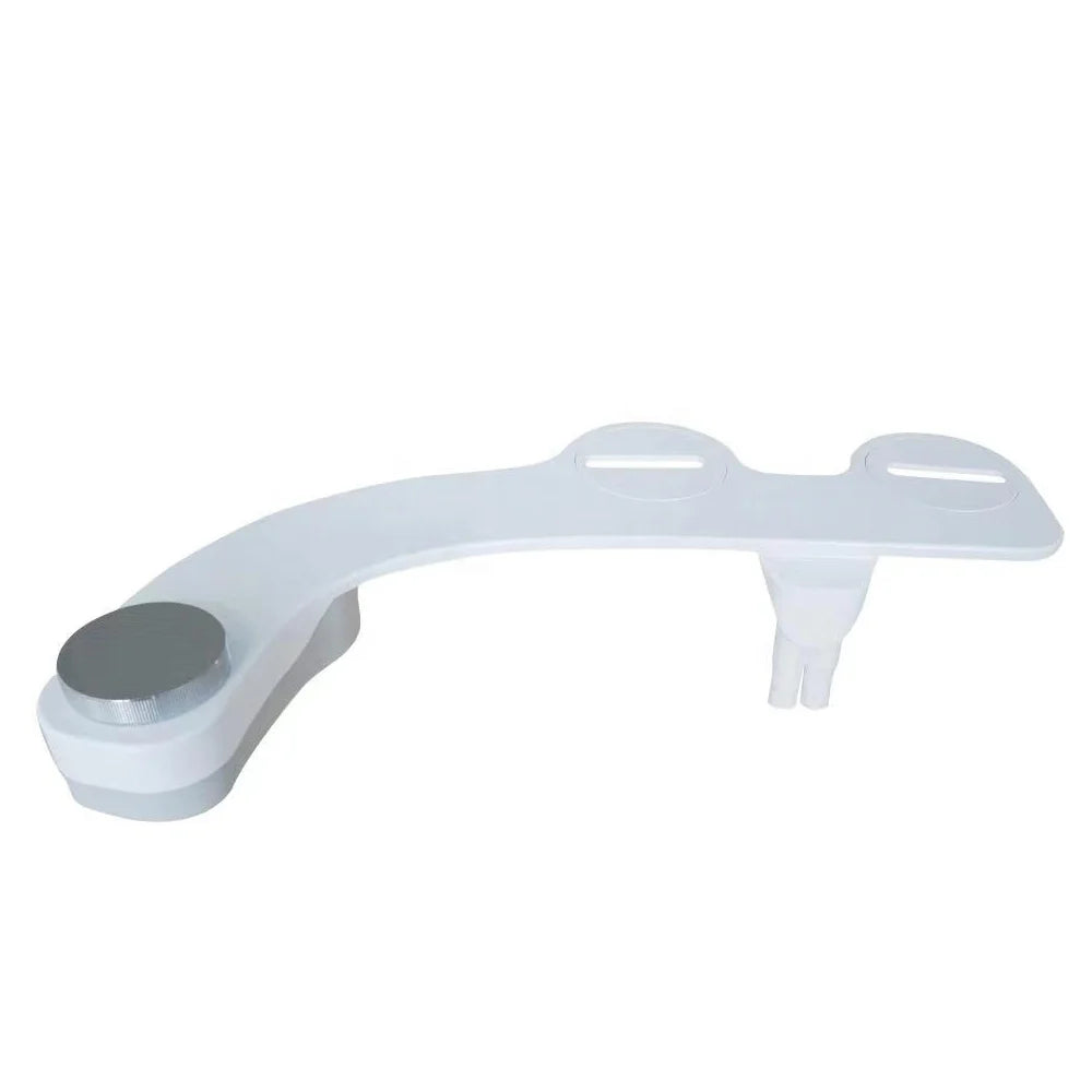 Self-Cleaning Dual Retractable Nozzles Cold Water Non-Electric ABS Plastic Ceramic White Bidet Attachment Women's Care Bathroom