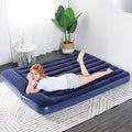 Factory Wholesale Indoor Outdoor Travel Floding Flocked Mattress Mountain Camping Supplies Thickened Inflatable Air Mattress Bed
