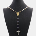 GOOD Quality Cross Diamond Letter Heart Shaped Freshwater Pearl Pendant Necklace Charm 18K Gold Plated Women Necklace