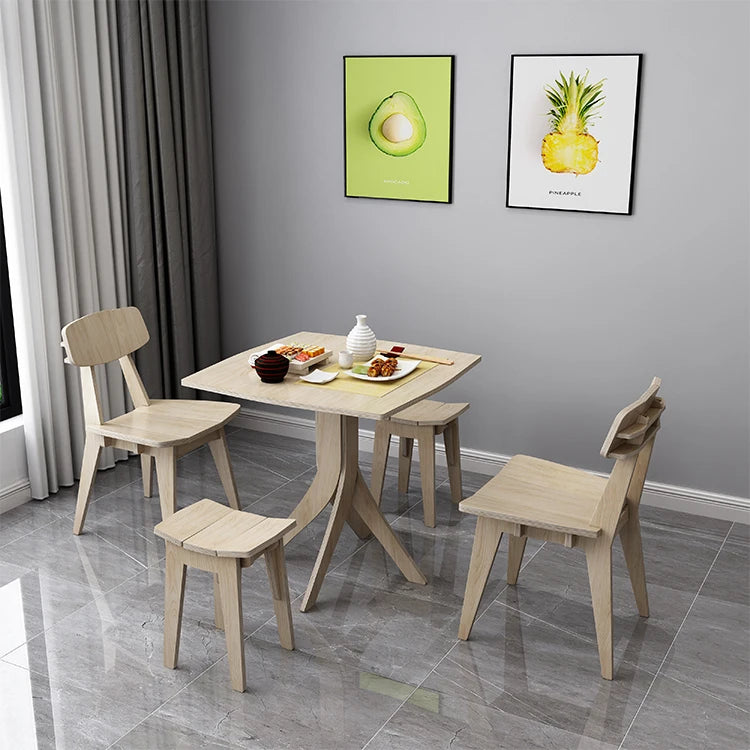80*80cm Nordic Style Plywood Table Family Small Desk Living Room Simple Modern Dining Table Furniture Square Dining Table