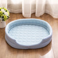 Wholesale Washable Cool Core Outer PP Cotton Filling Dog Bed with Anti-slip Bottom for Summer Spring