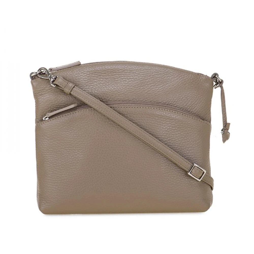 Handmade Custom Logo Luxury Fashion Portable RFID Polyester Women's Single Strap Genuine Leather Camera Crossbody Bag Zipper
