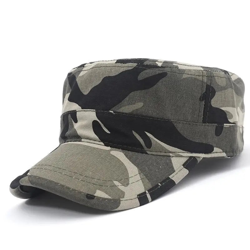 Custom logo Camouflage Camo Flag Baseball Cap Adjustable Outdoor Cotton Flat-top Hat Hip Hop Sports Hat