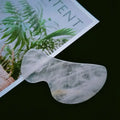 HUIYING Natural Comb Shaped Massage Tool Clear Quartz Gua Sha gua sha with thumb hoke