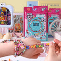 Hot Selling Children's Plastic Stickirolls Beaded Bracelets Girls Cute DIY Shareable Sticker Wearable Friendship Goals Band Gift