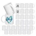 US RTS 11oz Mugs Sublimation Ceramic White Sublimation Coffee Mug in Individual Foam Box 36pcs/ctn