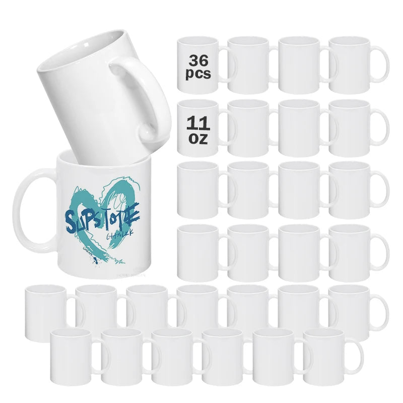 US RTS 11oz Mugs Sublimation Ceramic White Sublimation Coffee Mug in Individual Foam Box 36pcs/ctn