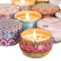 Wholesale Round Shaped Colorful Designs for Choice Metal Tin Can Box for Wedding Candy Tea Candle Hold
