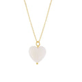 Creative Round Heart 925 Sterling Silver Freshwater Pearl Pendant Necklace for Women
