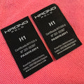 Perfect Handfeeling Textured Clothing Woven Label With Frameluxury Brand Damask Woven Label With Border
