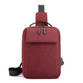 Amiqi Messenger & Shoulder Multifunction USB Charging Chest Bag Crossbody Sling Bag