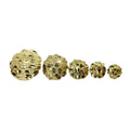 Duyizhao Classic Design 14k Solid Gold Plated Nugget Round Circle Stud Earrings Push Back for Men/Women Unisex