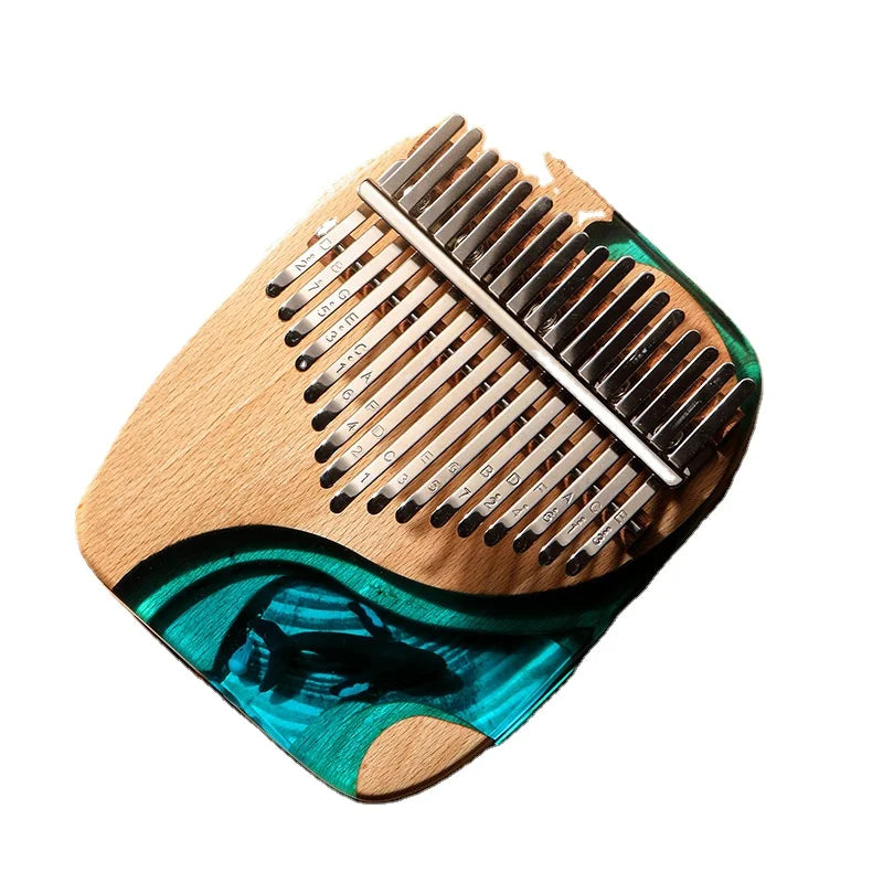 Wholesale 17 Key Thumb Piano Acrylic Kalimba Kit Mbira Blue Whale Kalimba Toy