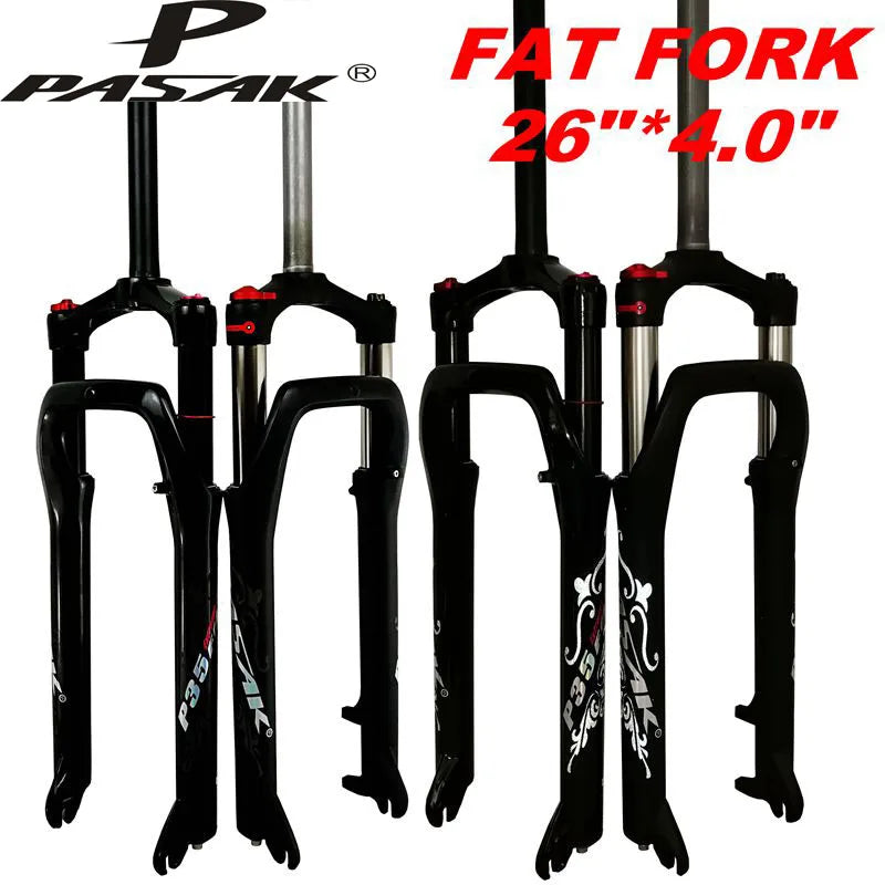 Snow MTB Moutain 26inch Bike Fork Fat bicycle Fork Air Gas Locking Suspension Forks Magnesium Aluminium Alloy for 4.0"Tire 135mm