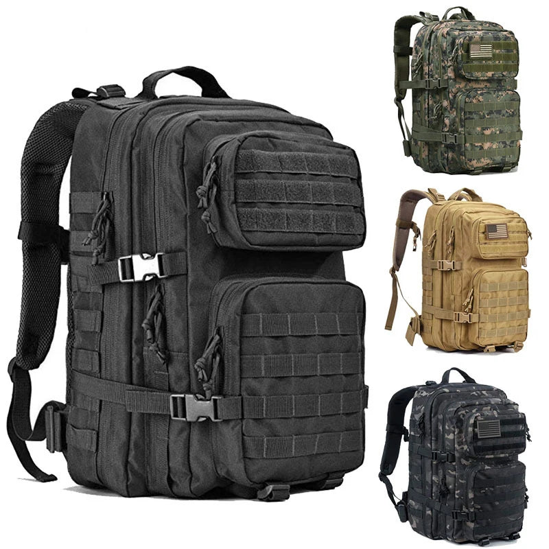 Unisex 45L Large Capacity Travel Rucksacks 900D Oxford Waterproof Outdoor Multi-functional Backpack