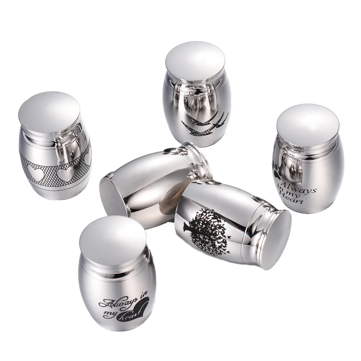 Europe and the United States Hot Stainless Steel Urn Memorial Pet Loved Ones Urn Can Be Opened Funeral Supplies